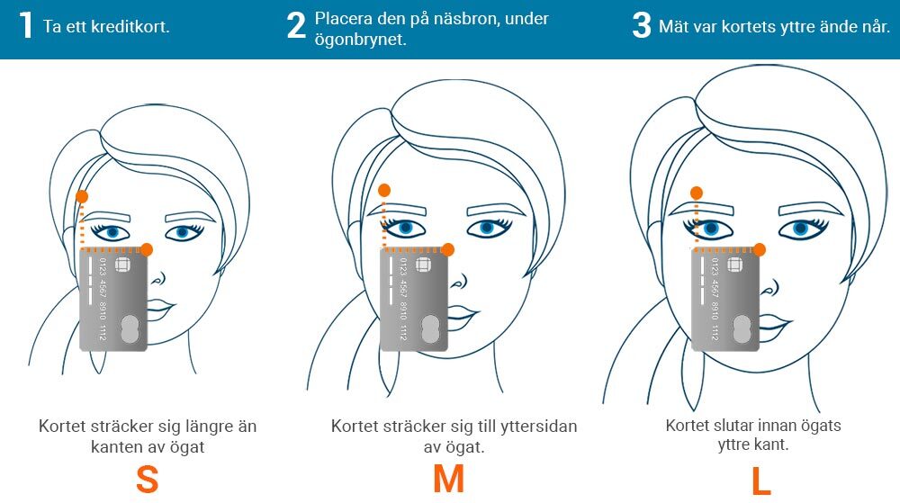 hur man läser mått på solglasögon - mät solglasögonens storlek med ett kreditkort