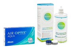 Air Optix Aqua (6 linser) + Solunate Multi-Purpose 400 ml med linsetui