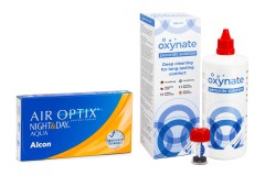 Air Optix Night & Day Aqua (6 linser) + Oxynate Peroxide 380 ml med linsetui