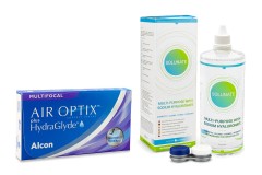 Air Optix Plus Hydraglyde Multifocal (6 linser) + Solunate Multi-Purpose 400 ml med linsetui