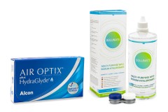 Air Optix Plus Hydraglyde (6 linser) + Solunate Multi-Purpose 400 ml med linsetui