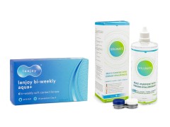 Lenjoy Bi-weekly Aqua+ (6 linser) + Solunate Multi-Purpose 400 ml med linsetui