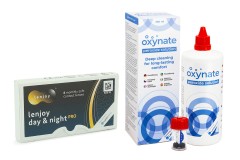 Lenjoy Day & Night PRO (6 linser) + Oxynate Peroxide 380 ml med linsetui