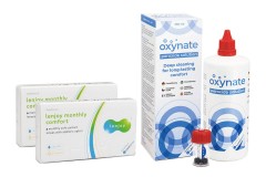 Lenjoy Monthly Comfort (12 linser) + Oxynate Peroxide 380 ml med linsetui