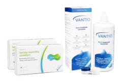 Lenjoy Monthly Comfort (12 linser) + Vantio Multi-Purpose 360 ml med linsetui