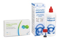 Lenjoy Monthly Comfort (6 linser) + Oxynate Peroxide 380 ml med linsetui
