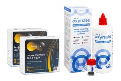Lenjoy Monthly Day & Night (12 linser) + Oxynate Peroxide 380 ml med linsetui