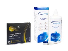 Lenjoy Monthly Day & Night (3 linser) + Vantio Multi-Purpose 360 ml med linsetui