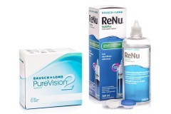 PureVision 2 (6 linser) + ReNu MultiPlus 360 ml med linsetui