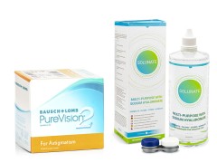 PureVision 2 for Astigmatism (6 linser) + Solunate Multi-Purpose 400 ml med linsetui