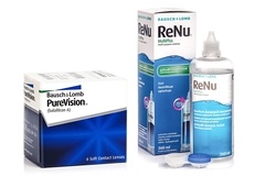 PureVision (6 linser) + ReNu MultiPlus 360 ml med linsetui