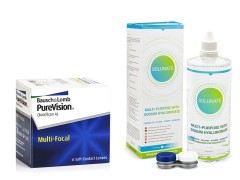 PureVision Multi-Focal (6 linser) + Solunate Multi-Purpose 400 ml med linsetui