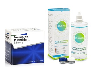 PureVision (6 linser) + Solunate Multi-Purpose 400 ml med linsetui