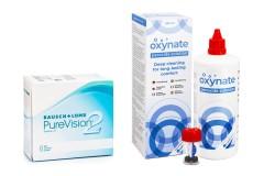 PureVision 2 (6 linser) + Oxynate Peroxide 380 ml med linsetui