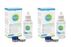 Solunate Multi-Purpose 2 x 50 ml med linsetuier travel pack